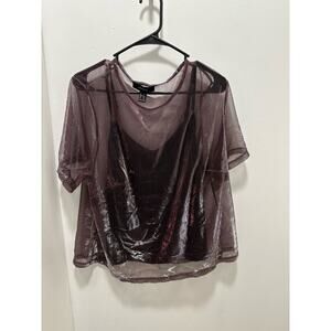 Mesh 2X Blouse Top